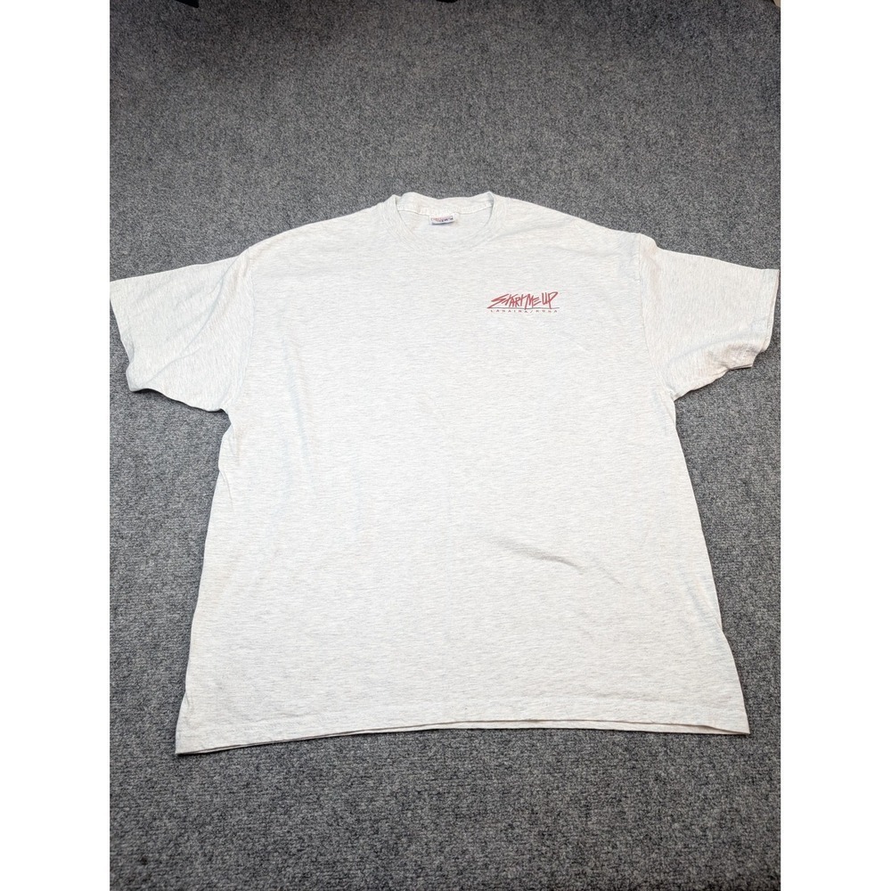 Vintage Start Me Up Shirt Mens XL Gray Lahaina Kona Sportfishing Graphic 90s